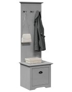 vidaXL Шкаф за коридор с куки BODO сив 50x40x157 см