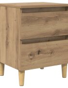 vidaXL Шкаф за легло Дъб 40 x 35 x 50 см Инженерна дървесина
