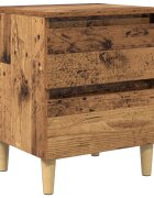 vidaXL Шкаф за легло Старо дърво 40 x 35 x 50 см Инженерна дървесина