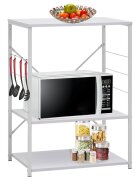 vidaXL Шкаф за микровълнова бял 60x396x795 см инженерно дърво