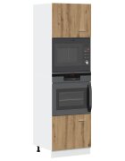 vidaXL Шкаф за микровълнова фурна "Lyon" дъб Artisan 60x57x207 см инженерно дърво