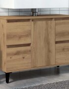 vidaXL Шкаф за мивка Artisan Oak 80x33x60 cm Инженерна дървесина