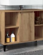 vidaXL Шкаф за мивка Artisan Oak 80x33x60 cm Инженерна дървесина