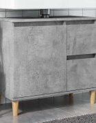 vidaXL Шкаф за мивка бетонно сив 65x33x60 см инженерно дърво