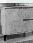vidaXL Шкаф за мивка бетонно сив 65x33x60 см инженерно дърво