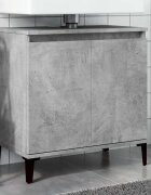 vidaXL Шкаф за мивка бетонно сиво 58x33x60 см инженерно дърво