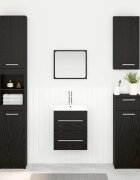 vidaXL Шкаф за мивка Черния дъб 385 x 41 x 48 см Инженерна дървесина