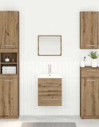 vidaXL Шкаф за мивка Дъб 385 x 41 x 48 см Инженерна дървесина