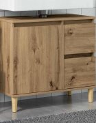 vidaXL Шкаф за мивка дъб артизан 65x33x60 см инженерно дърво