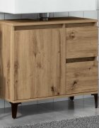 vidaXL Шкаф за мивка дъб артизан 65x33x60 см инженерно дърво