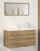 vidaXL Шкаф за мивка дъб артизан 90x385x45 см инженерно дърво