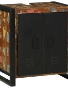 vidaXL Шкаф за мивка Кафяво 55 x 35 x 60 см Солидно възстановено дърво
