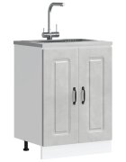 vidaXL Шкаф за мивка Kalmar бетонно сив 60x46x815см инженерно дърво