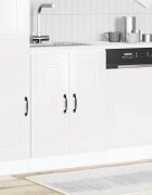 vidaXL Шкаф за мивка Kalmar бял гланц 60x46x815см инженерно дърво
