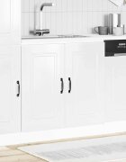 vidaXL Шкаф за мивка Kalmar бял гланц 80x46x815см инженерно дърво