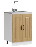 vidaXL Шкаф за мивка Kalmar дъб артизан 60x46x815см инженерно дърво