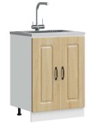 vidaXL Шкаф за мивка Kalmar дъб сонома 60x46x815см инженерно дърво