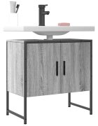 vidaXL Шкаф за мивка сив сонома 60x33x60 см инженерно дърво