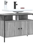vidaXL Шкаф за мивка сив сонома 80x30x60 см инженерно дърво