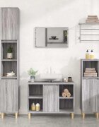 vidaXL Шкаф за мивка сив сонома 80x33x60 см инженерно дърво