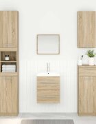 vidaXL Шкаф за мивка Сонома дъб 385 x 41 x 48 см Инженерна дървесина