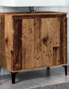 vidaXL Шкаф за мивка старо дърво 58x33x60 см инженерно дърво