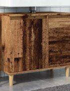 vidaXL Шкаф за мивка старо дърво 65x33x60 см инженерно дърво