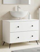 vidaXL Шкаф за мивка в баня BREDA Бяло 82 x 41 x 59 см