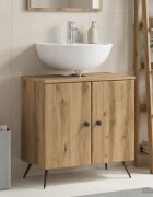 vidaXL Шкаф за мивка в баня BREDA Дъб артизан 595 x 315 x 59 см