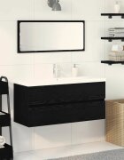 vidaXL Шкаф за мивка в баня Черния дъб 100 x 39 x 62 см