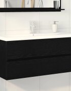 vidaXL Шкаф за мивка в баня Черния дъб 100 x 39 x 62 см