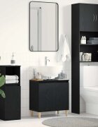 vidaXL Шкаф за мивка в баня Черния дъб 58 x 33 x 60 см