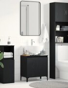 vidaXL Шкаф за мивка в баня Черния дъб 58 x 33 x 60 см