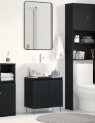 vidaXL Шкаф за мивка в баня Черния дъб 58 x 33 x 60 см
