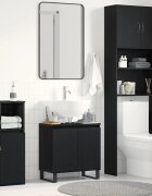 vidaXL Шкаф за мивка в баня Черния дъб 58 x 33 x 60 см