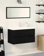 vidaXL Шкаф за мивка в баня Черния дъб 80 х 39 х 62 см