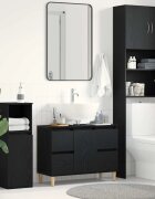 vidaXL Шкаф за мивка в баня Черния дъб 80 x 33 x 60 см