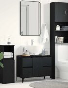 vidaXL Шкаф за мивка в баня Черния дъб 80 x 33 x 60 см
