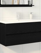 vidaXL Шкаф за мивка в баня Черния дъб 90 х 39 х 62 см