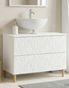 vidaXL Шкаф за мивка в баня DELFT Бяло 82 x 41 x 59 см