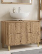 vidaXL Шкаф за мивка в баня DELFT Дъб артизан 82 x 41 x 59 см