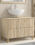 vidaXL Шкаф за мивка в баня DELFT Дъб сонома 82 x 41 x 59 см