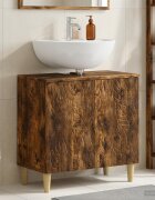 vidaXL Шкаф за мивка в баня DELFT Опушен дъб 595 x 315 x 59 см