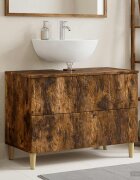 vidaXL Шкаф за мивка в баня DELFT Опушен дъб 82 x 41 x 59 см