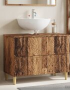 vidaXL Шкаф за мивка в баня DELFT Старо дърво 82 x 41 x 59 см