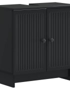 vidaXL Шкаф за мивка в баня EDE Черно 595 x 315 x 59 см