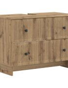 vidaXL Шкаф за мивка в баня EDE Дъб артизан 82 x 41 x 59 см