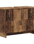 vidaXL Шкаф за мивка в баня EDE Старо дърво 82 x 41 x 59 см