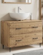 vidaXL Шкаф за мивка в баня HAARLEM Дъб артизан 82 x 41 x 585 см