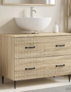 vidaXL Шкаф за мивка в баня HAARLEM Дъб сонома 82 x 41 x 585 см